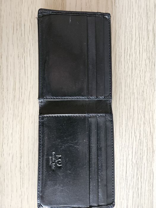 Carteira homem mp pele preta couro cabedal