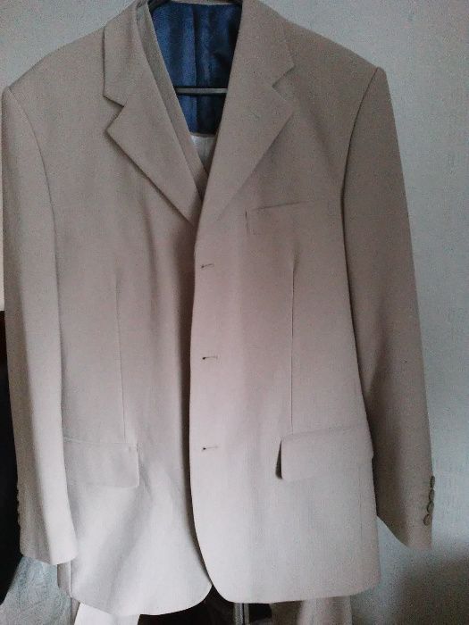 garnitur- jak nowy! : marynarka, spodnie, kamizelka 176-182