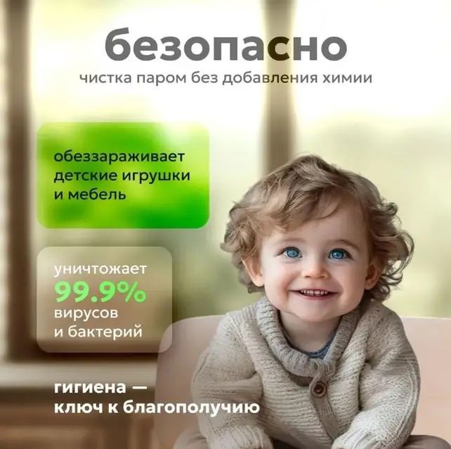 Портативный пароочиститель для дома, 2500Вт, 1,2л