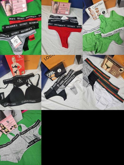 Bielizna damska komplet 3 pak calvin klein karl lagerfeld