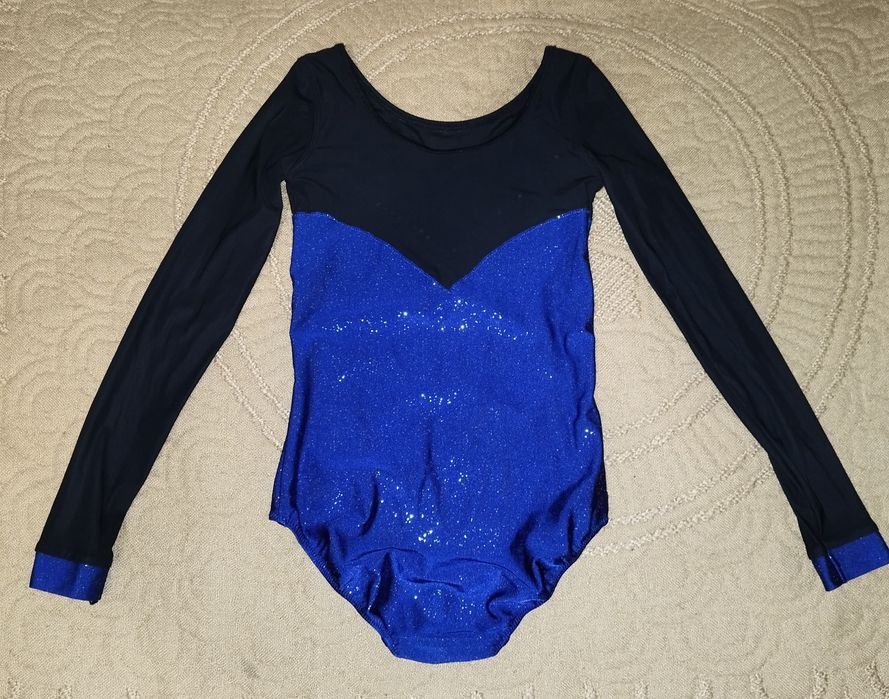 Трико купальник комбидрес для танцев гимнастики