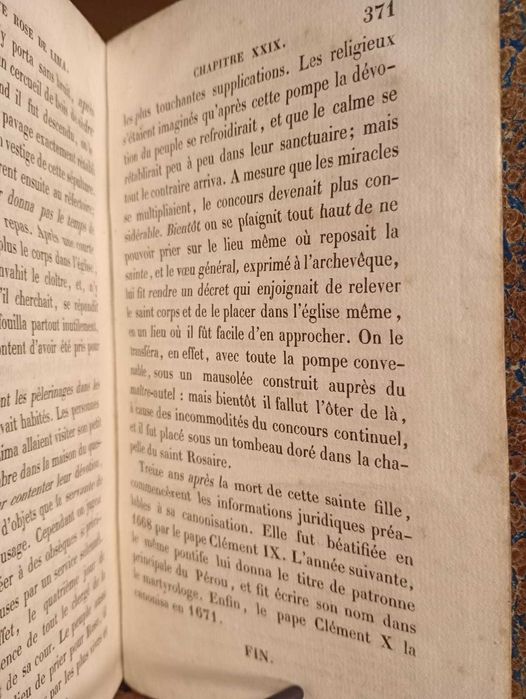 Stara Książka 1845 Żywot św. Róży z Limy - Teologia - Katolicyzm