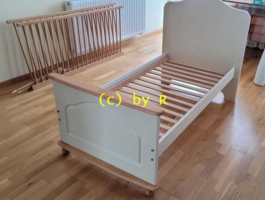 Łóżko dziecięce - regulowane, lakier, materac gratis