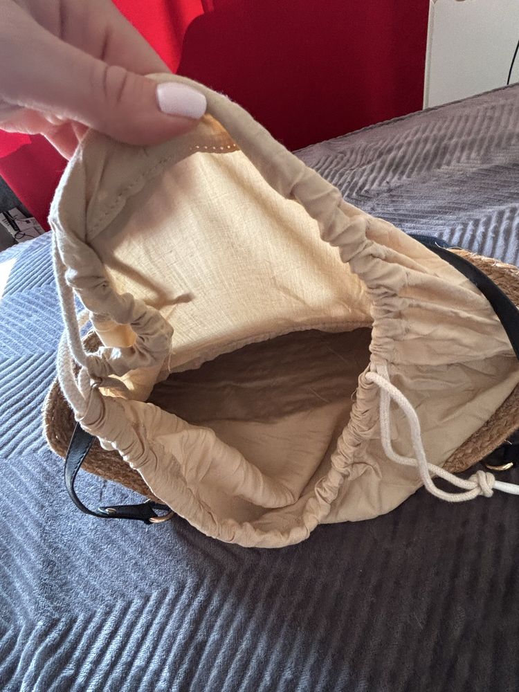 Jutowa torebka damska shopper Ochnik