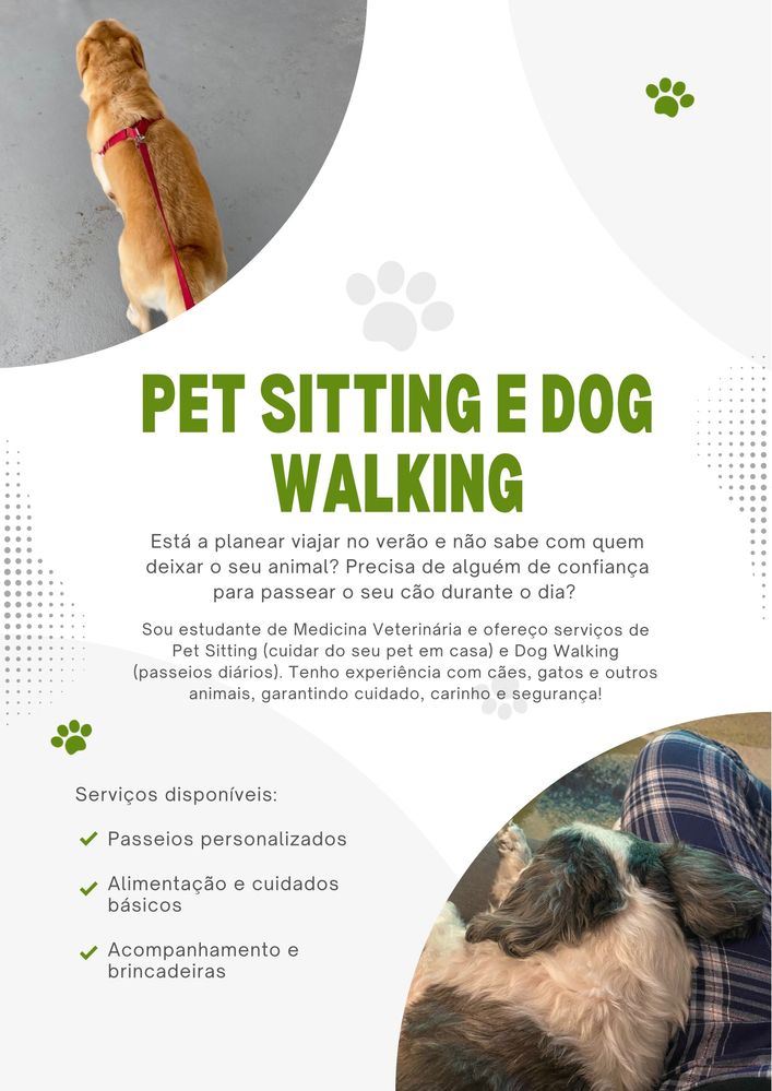 Pet sitter e Dog walker Oeiras
