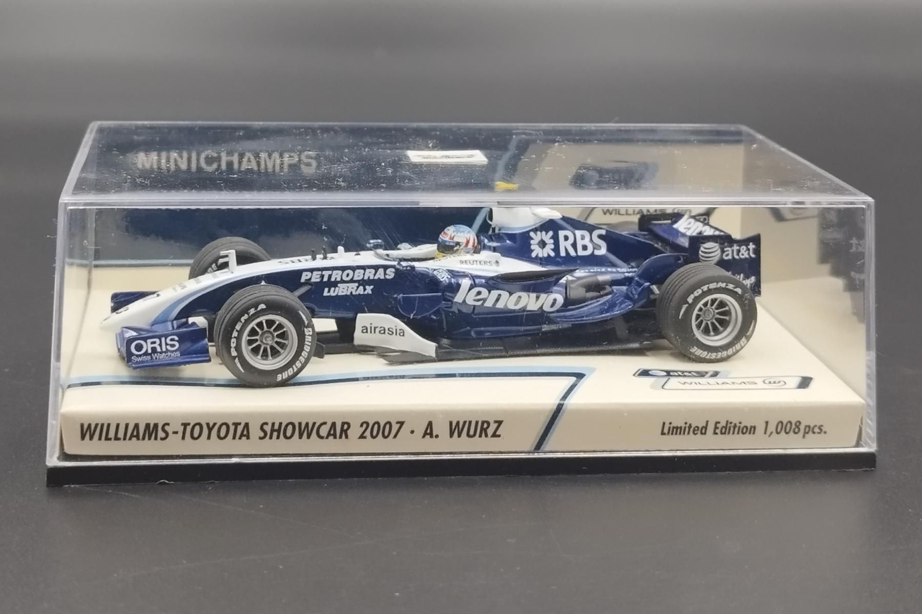 1:43 F1 Williams Toyota A Wurz Showcar 2007 Minichamps