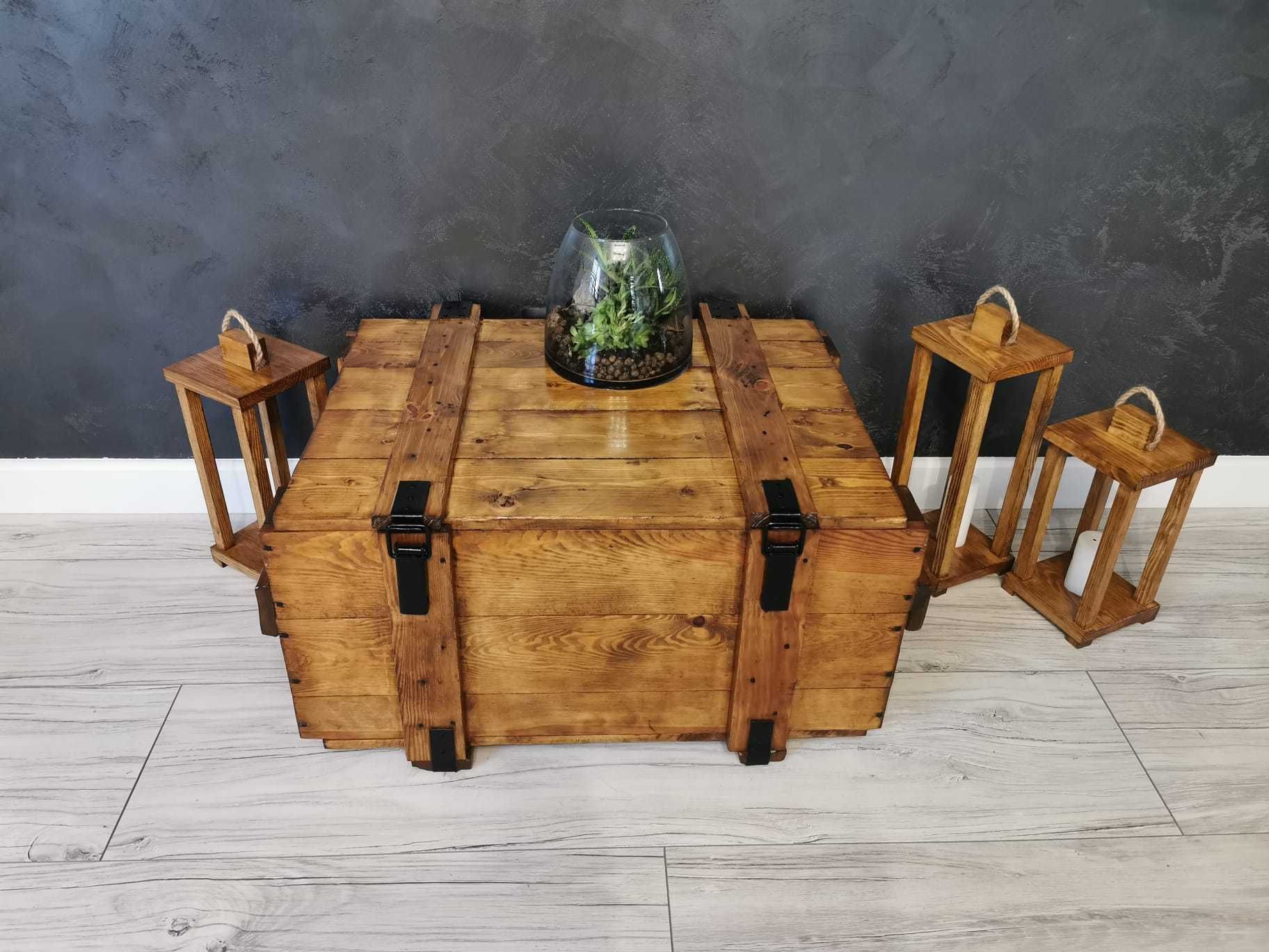 Skrzynia duża drewniana 112x43x62