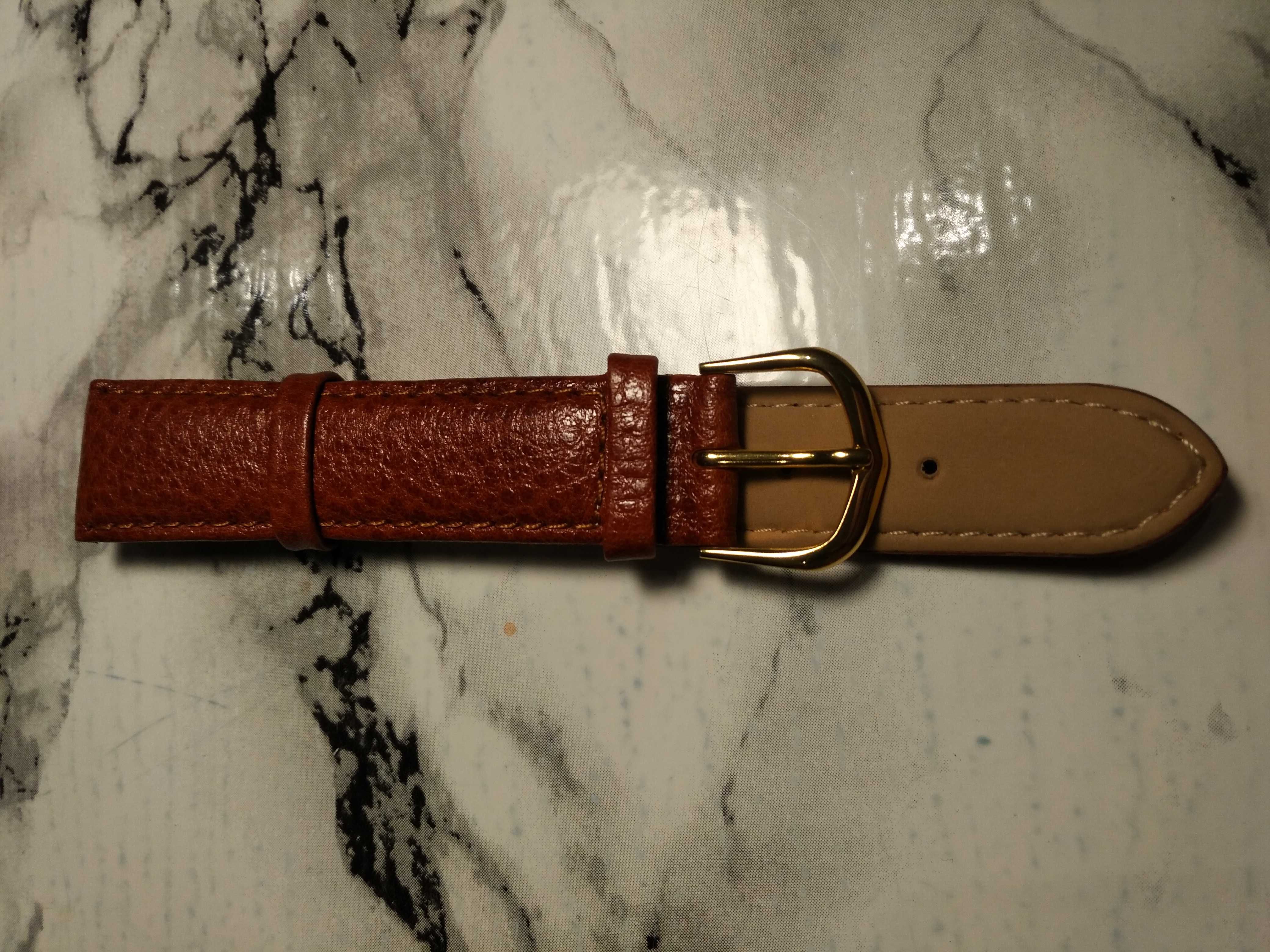 Pasek do zegarka szerokość 20 mm - brązowy - nowy.