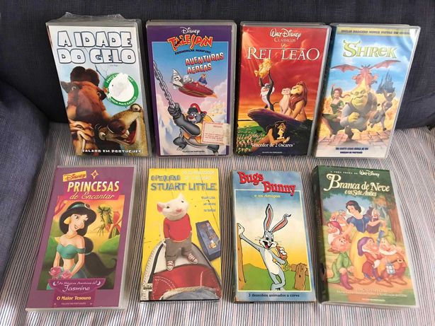 Filmes Disney VHS Rei Leão, Shrek, Bugs Bunny Princesas