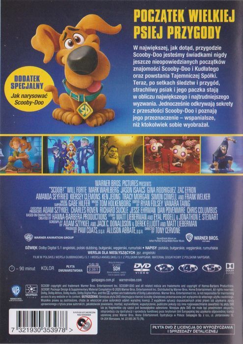 Scooby-Doo! Film Dvd - Nowy