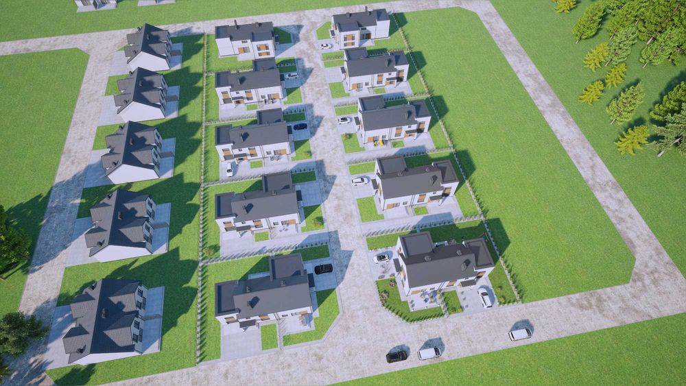 Dom BLIŻNIAK Lunaro A z garażem i ogrodem-Bukówko  Krotoszyn