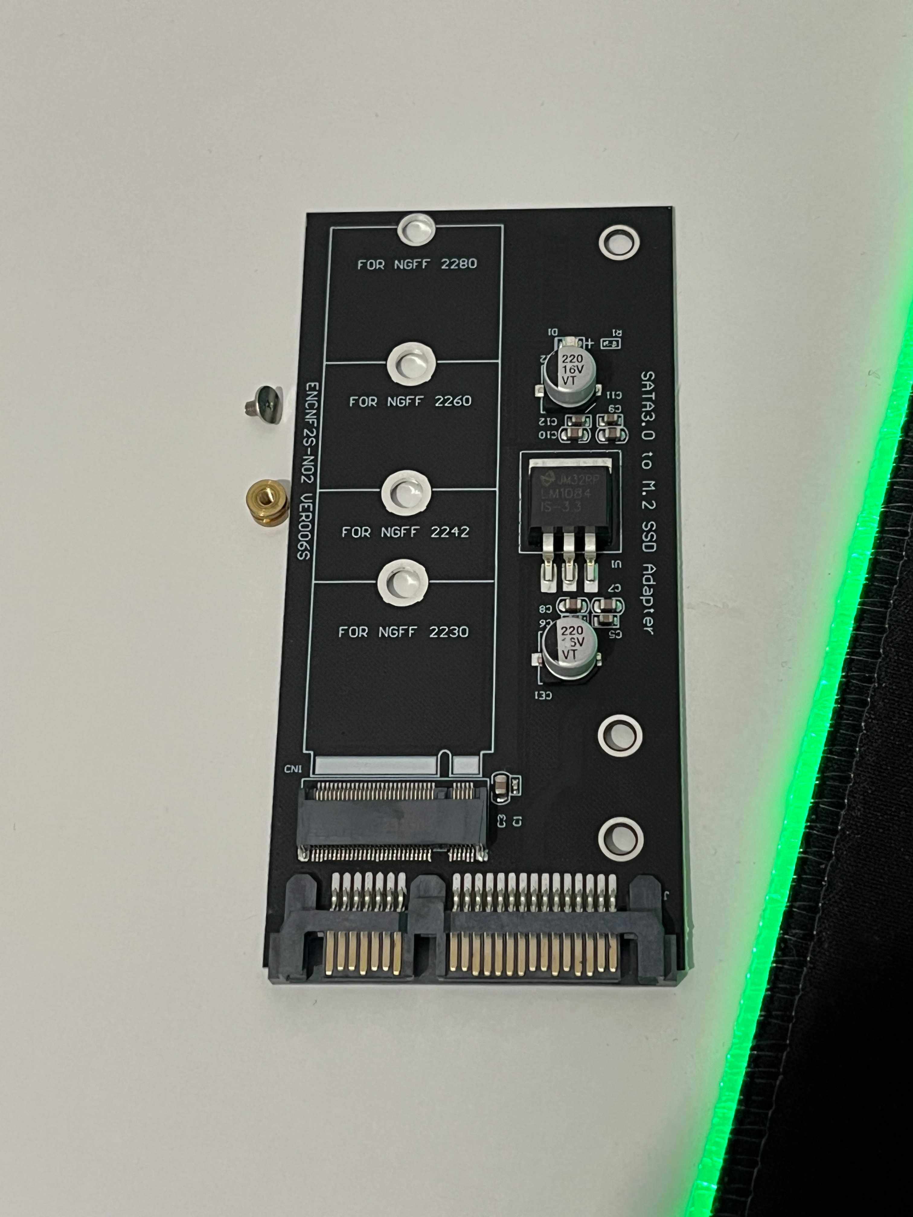 Adapter przejściówka dysku M2 SATA do SATA 3 | 2.5" SSD | 6 Gbit/s