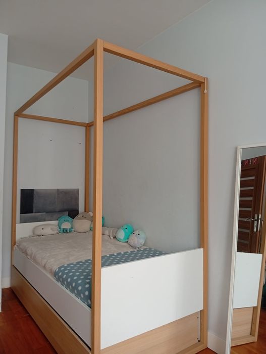 Łóżko VOX 4 You Fresh z baldachimem i szufladą 90x200 cm