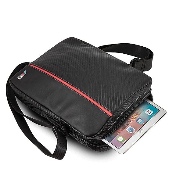 Torba BMW Carbon / Red Stripe na tablet 8" - czarna