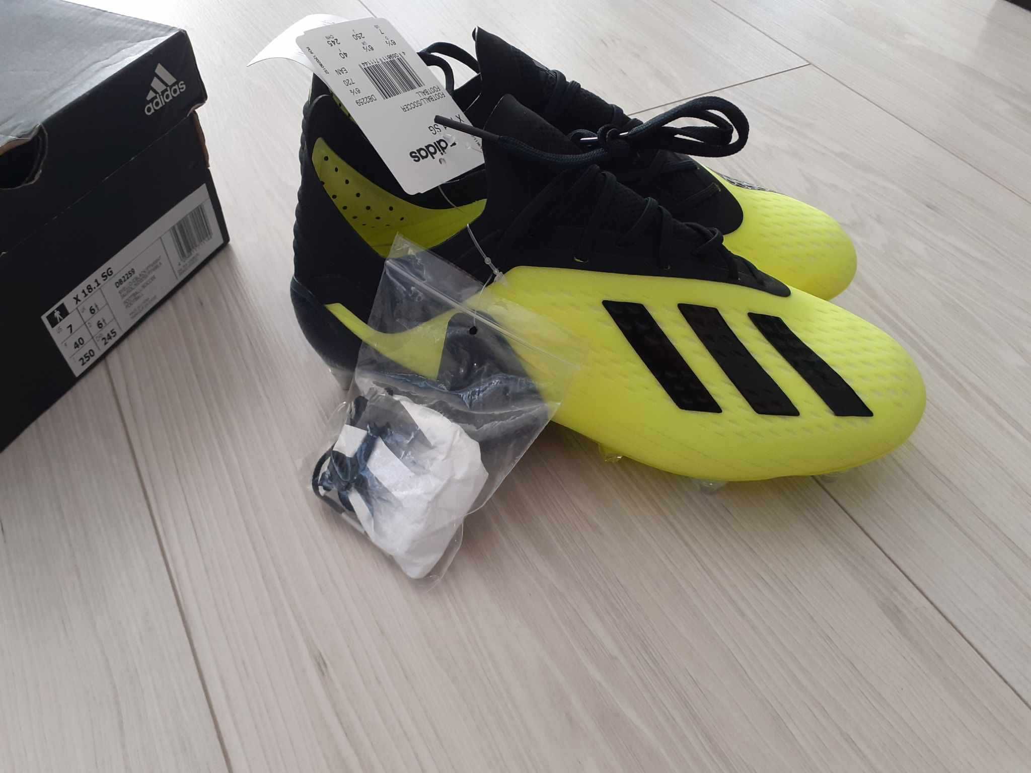 Profesjonalne buty piłkarskie korki Adidas X 18.1 SG DB2259 rozmiar 40