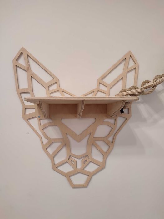 Półka ścienna Sfinks - głowa kota, półka dla kota