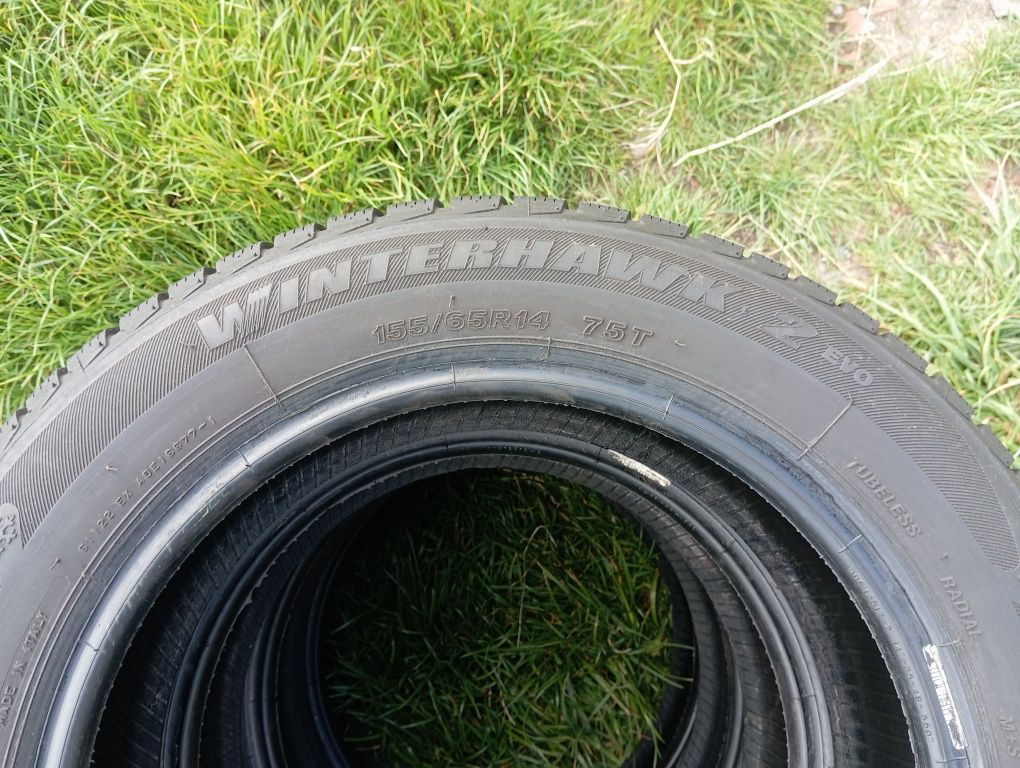 4szt zimówki firestone 155/65/14 gumy 7,5mm