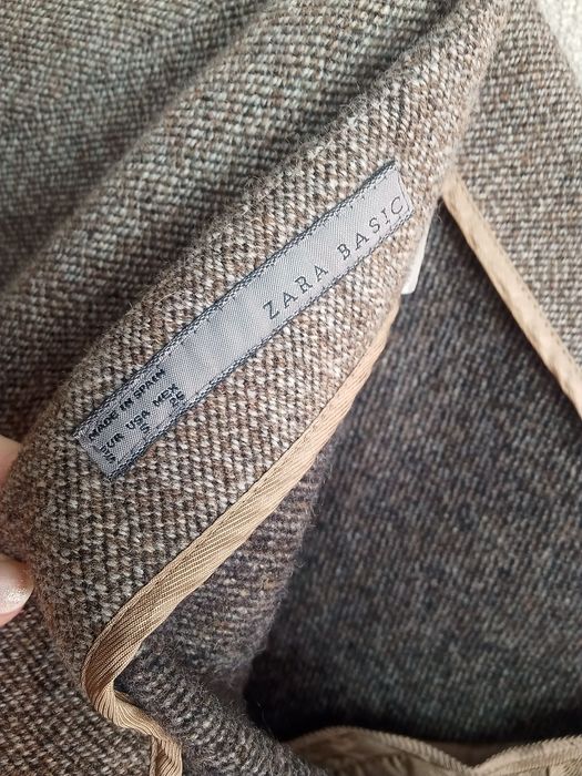 ZARA Basic wełniana spódniczka spódnica mini