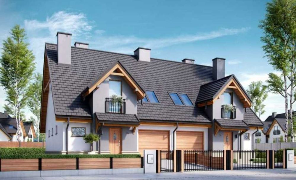 Moryń dom w zabudowie bliźniaczej – projekt Sambor G1– 399 000 zł