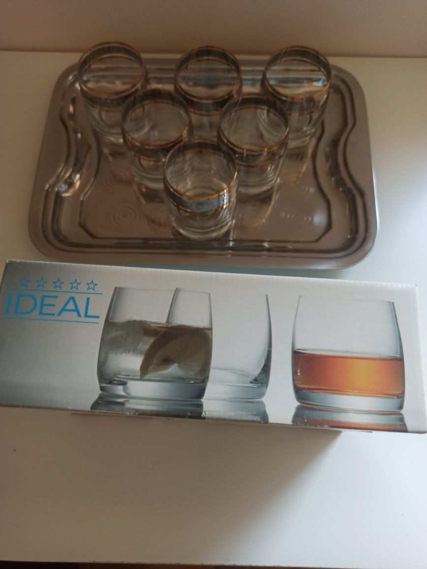 Kieliszki do whisky Ideal - Crystalex Bohemia Czechosłowacja 290ml