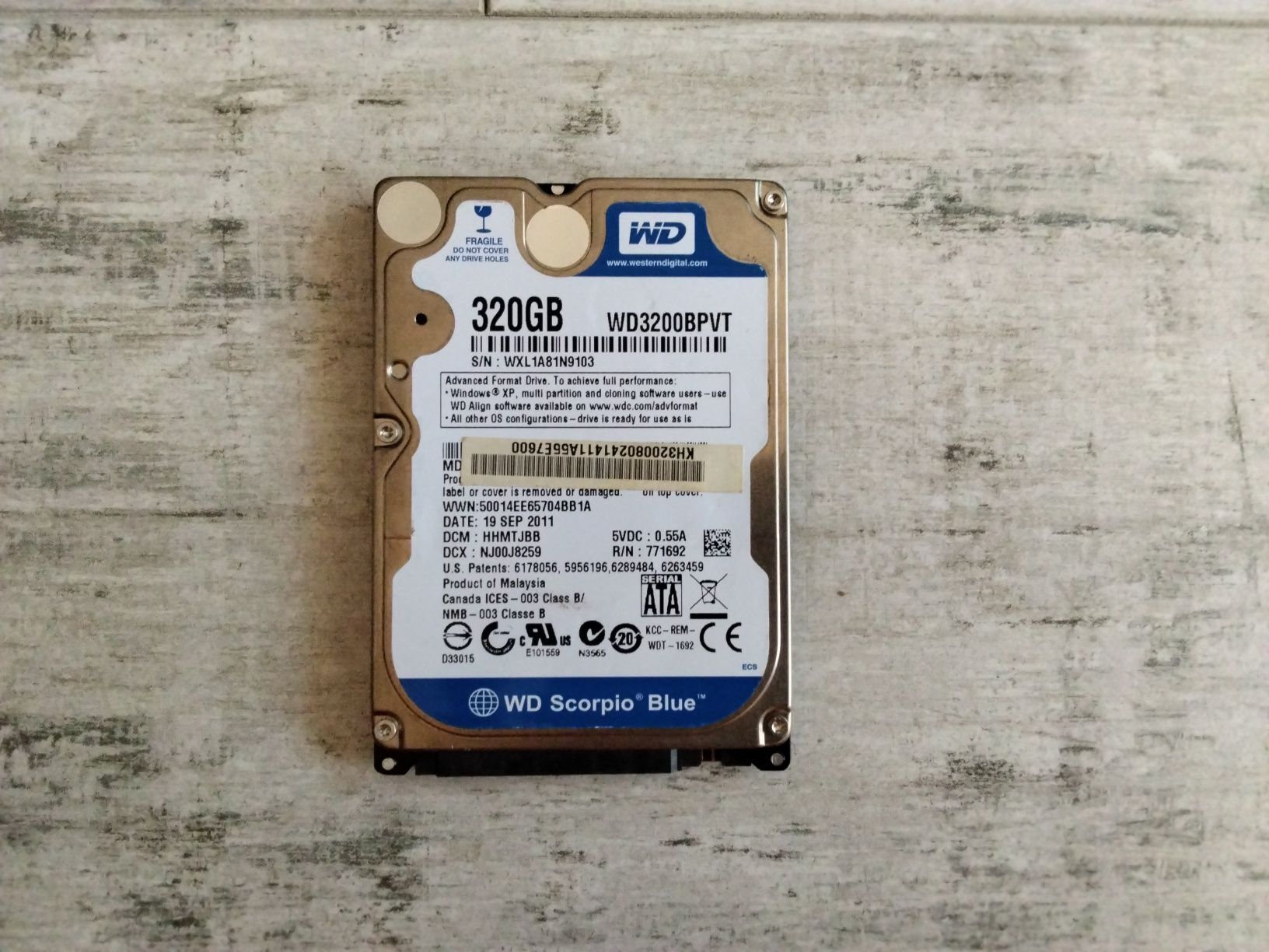 Жорстокий Диск HDD На 320 GB/Гігабайт