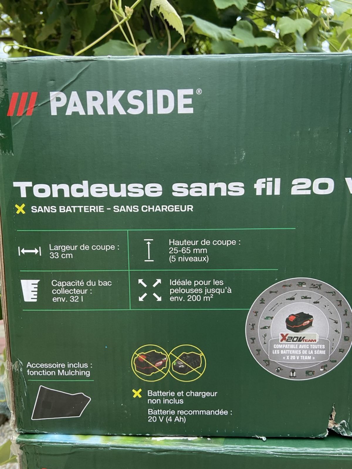 Газонокосарка, газонокосилка акумуляторна, аккумуляторная PARKSIDE