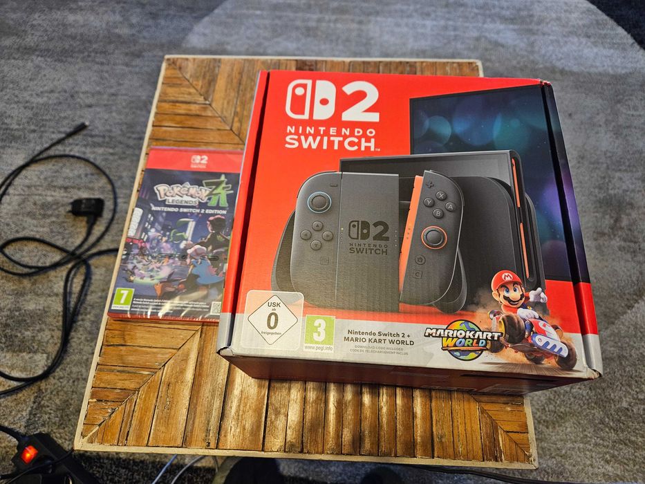 Nintendo Switch 2 + Mario Kart WT + Pokemon Legends Z-A NOVO E Selado