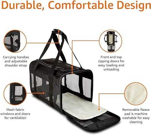 Amazon Basics Miękki transporter dla zwierząt z siateczką NOWY