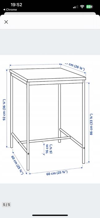 Stolik barowy IKEA