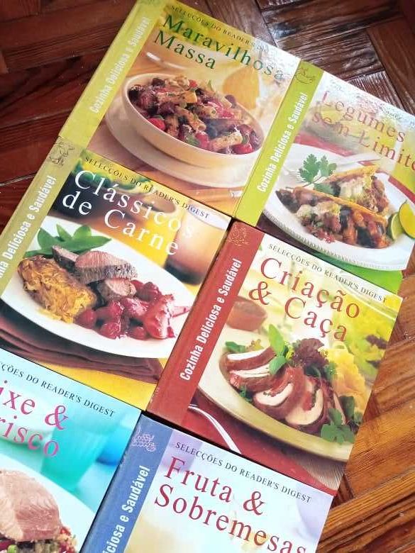 Cozinha deliciosa e saudável, livros capa dura, preço por livro.