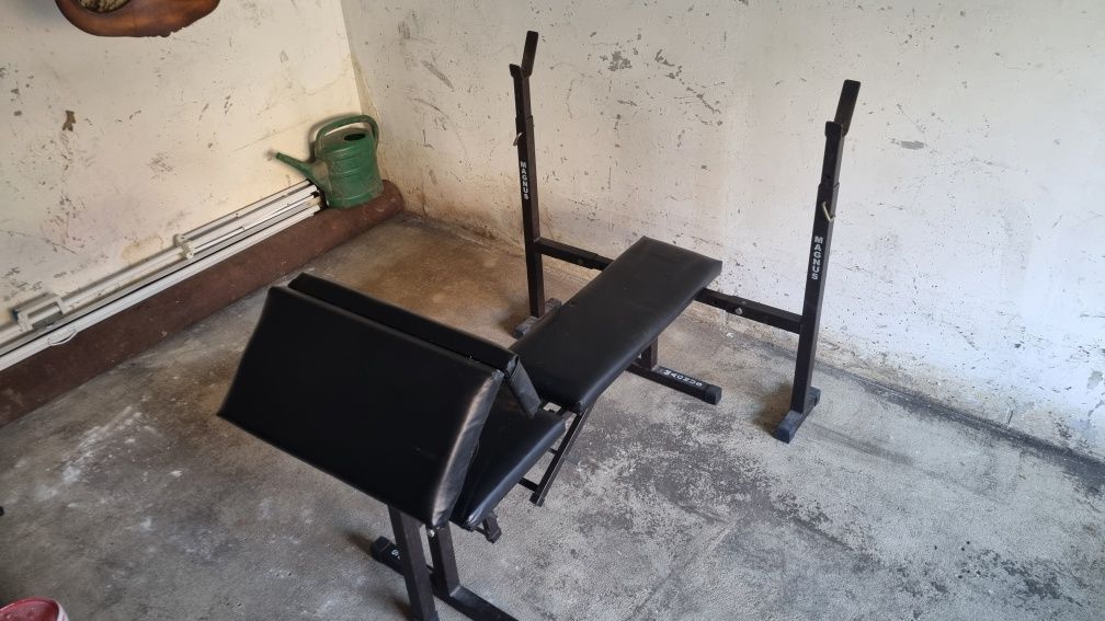 Siłownia Ławka Gryf Hantle 250kg obciążenia