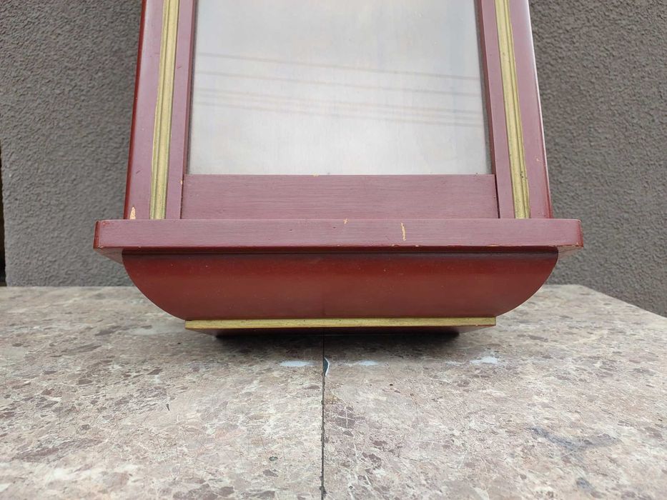 Szafka skrzynia obudowa starego zegara witrynka bordowa E225