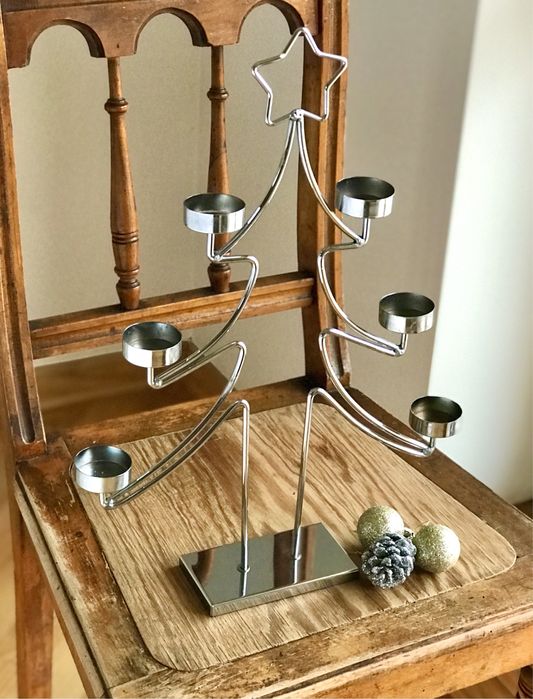 Świecznik choinka świąteczna dekoracja Boże Narodzenie