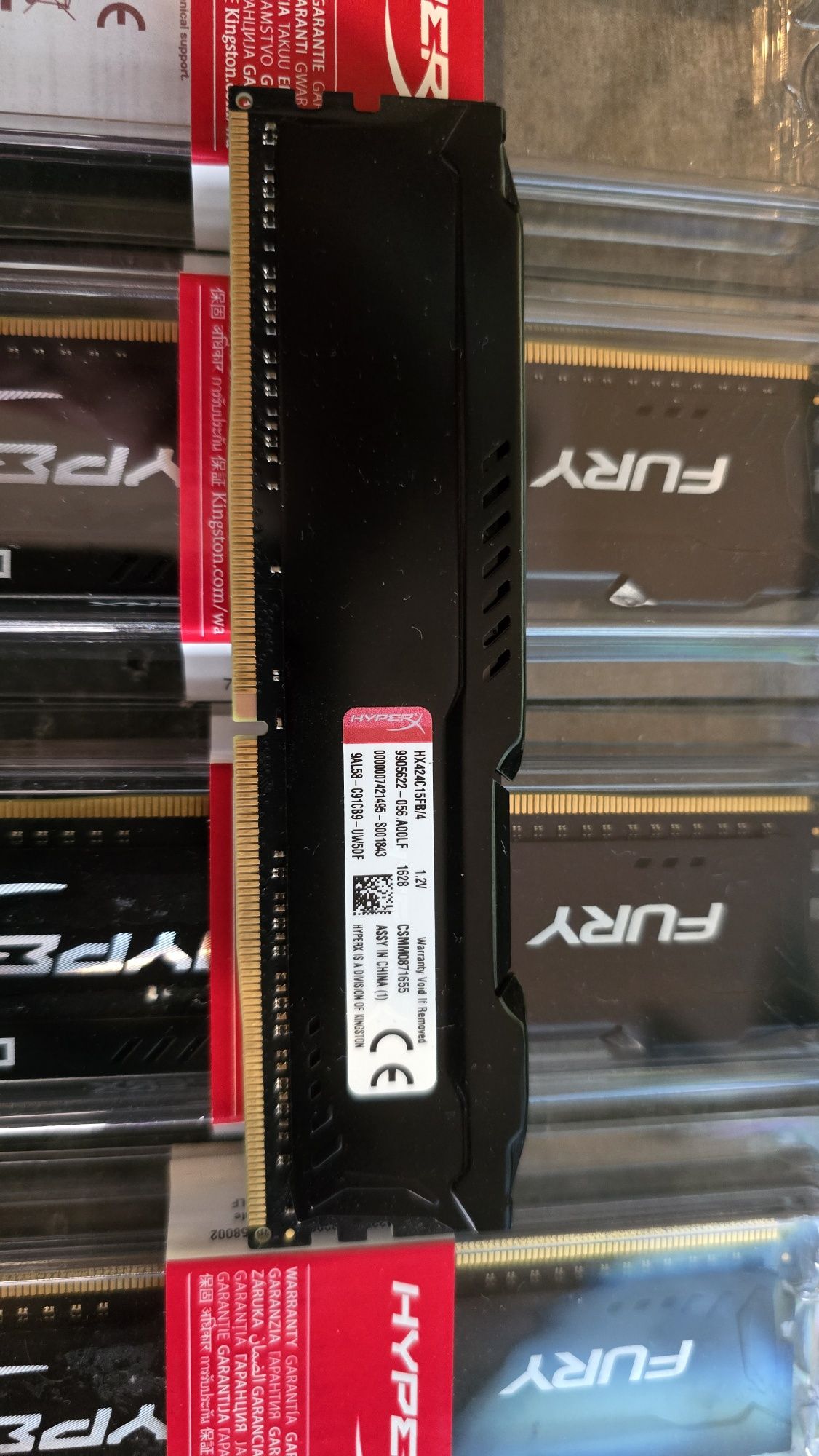 RAM Hyper Fury DDR4 4gb x 4 CL15 2400 MHz