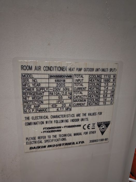 Ar condicionado Daikin 3MXM52