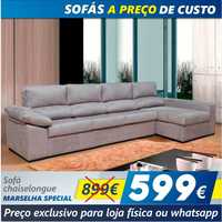 Sofá 3L + Chaise Long Marselha Special (330x160cm)