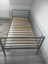 Łóżko metalowe rama i deski
