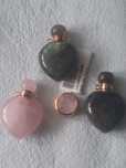 Perfumetka z labradoryt i kwarcu rozowego