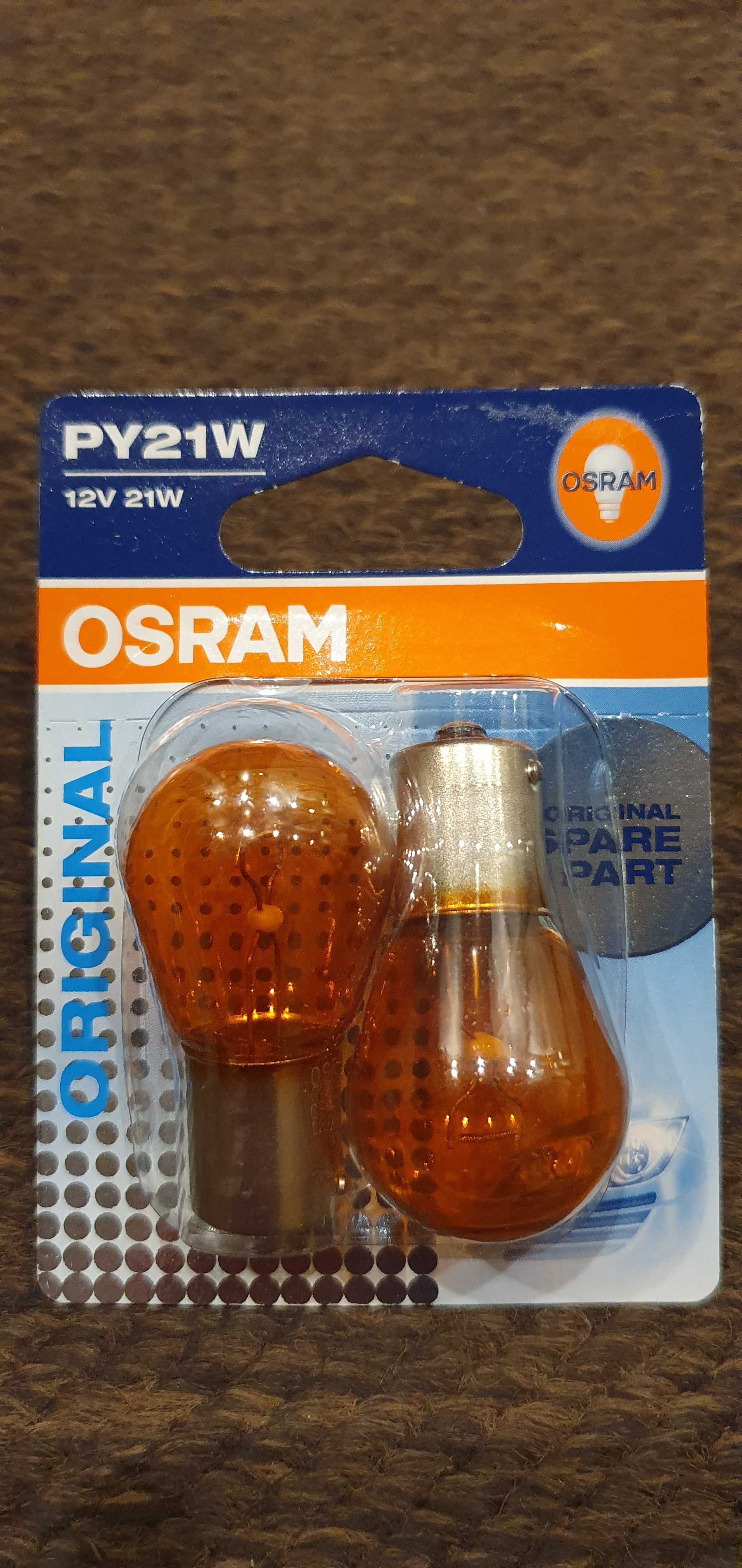 Żarówki pomarańczowe OSRAM PY21W 12V/21W - ORYGINAŁ
