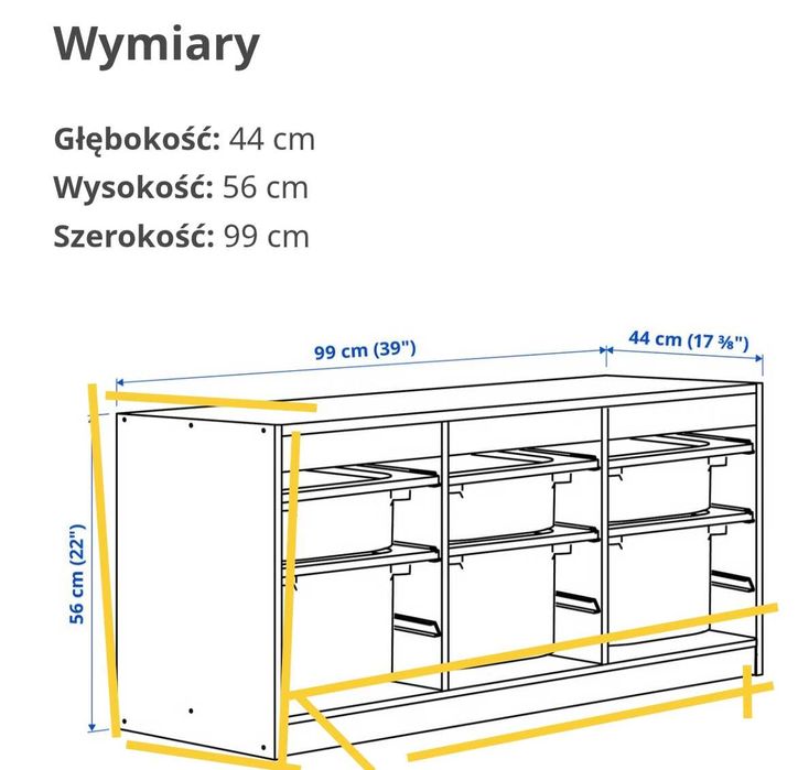 Regał biały TROFAST Ikea - części nowe