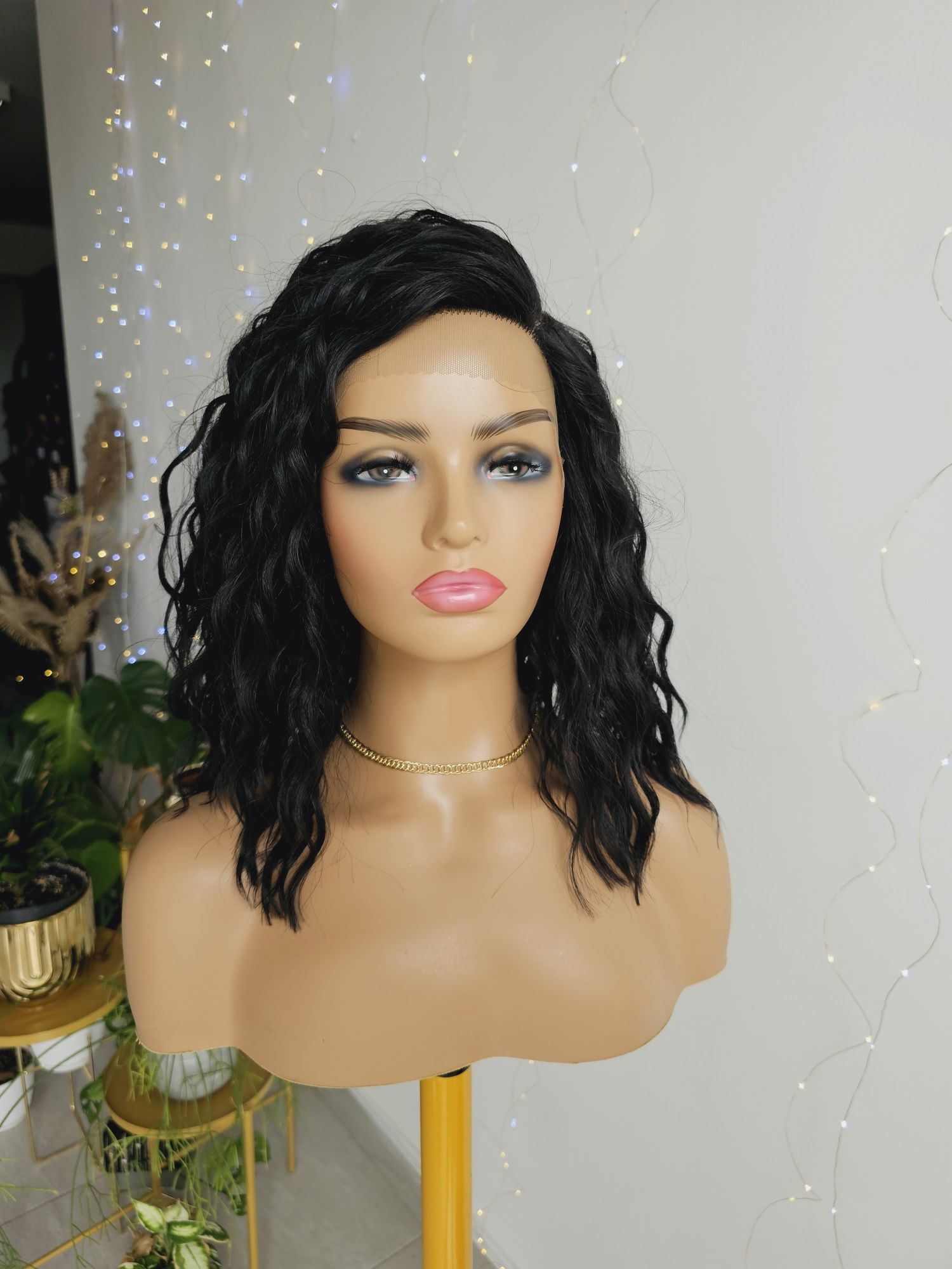 Peruka Iza czarne fale lacefront naturalna fryzura