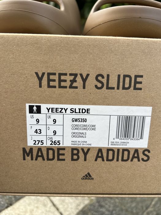 Adidas Yeezy Slide Core klapki brązowe viral comfy 43
