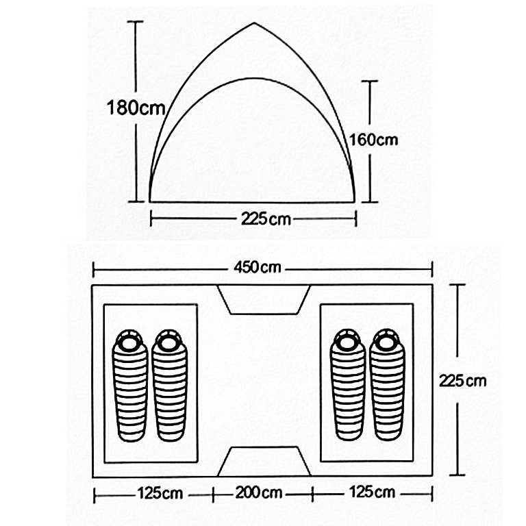 Namiot 4 osobowy  dwie sypialnie AbarQs Gobi 4