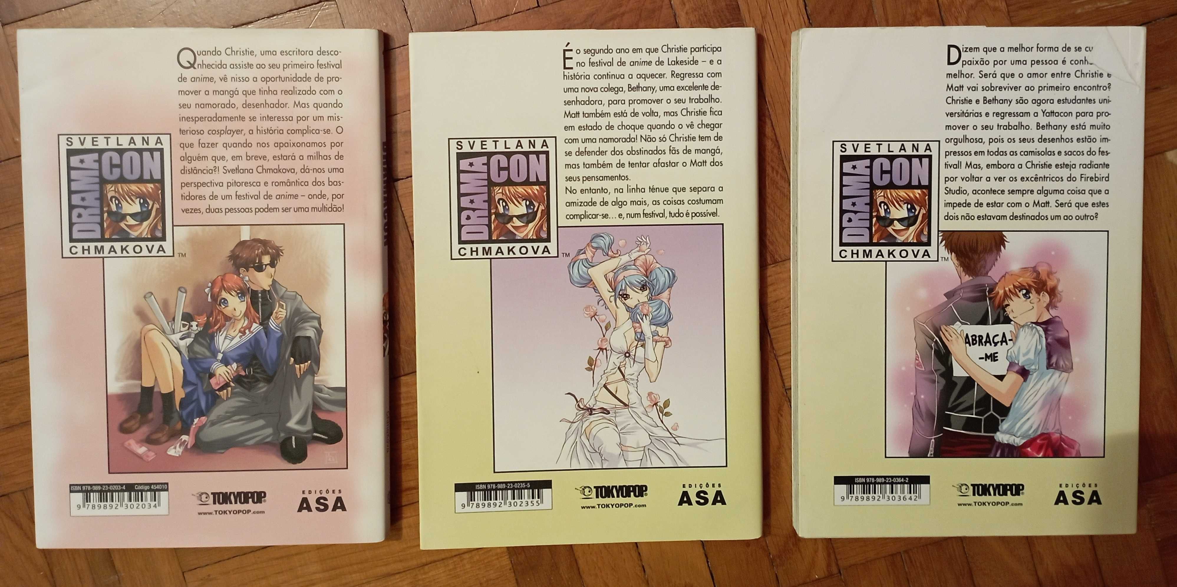 Dramacon - Manga em português - COLECÇÃO COMPLETA em 3 livros