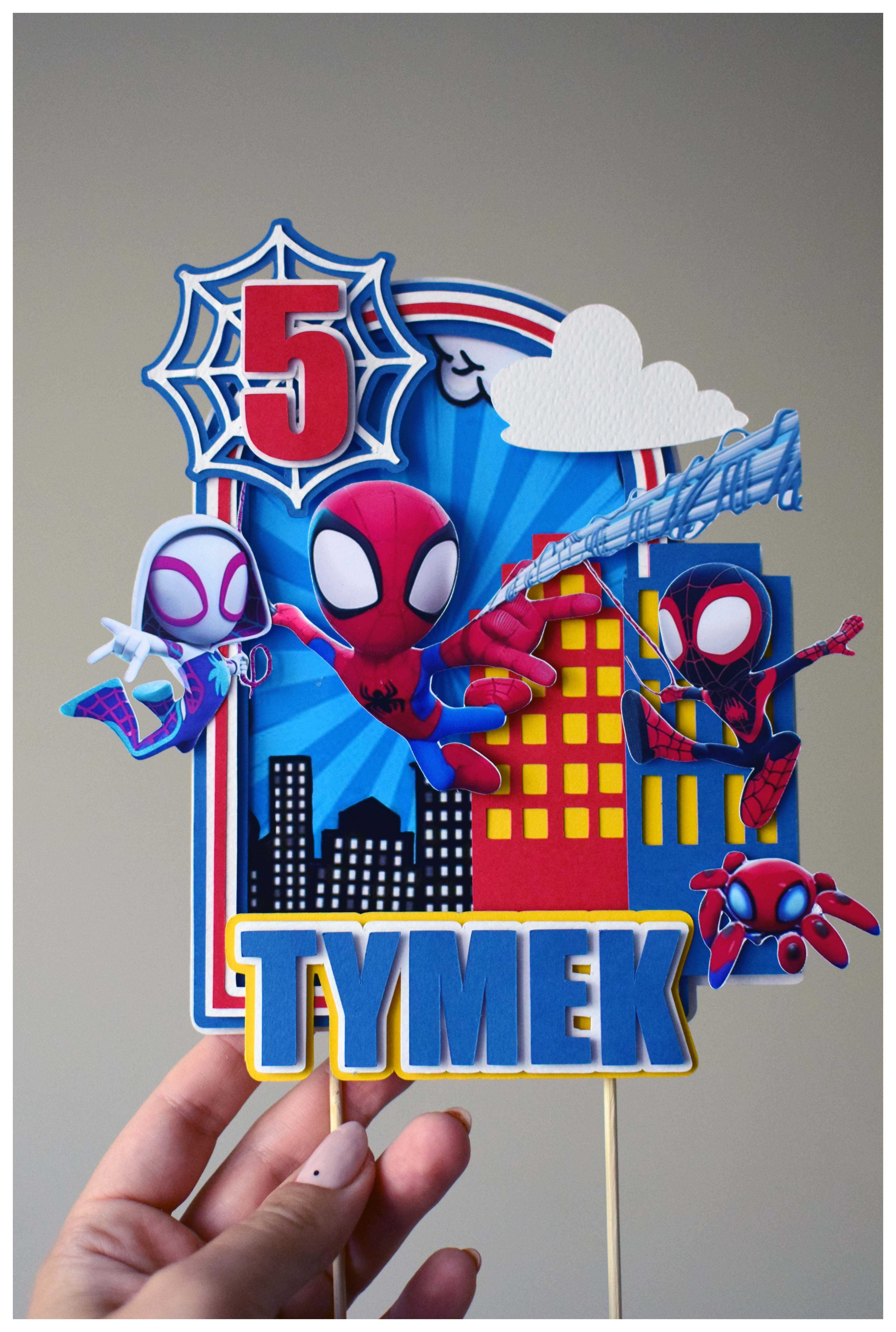 Spidey topper na tort urodzinowy