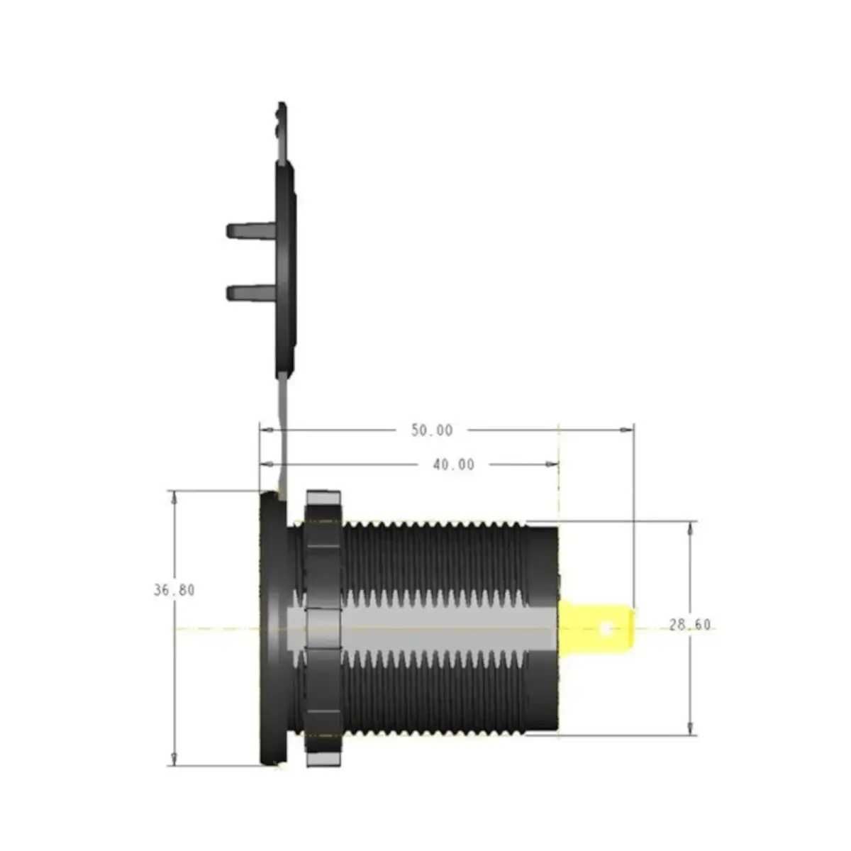 Автомобильная врезная быстрая зарядка 4.2 А QC 3.0 с вольтметром