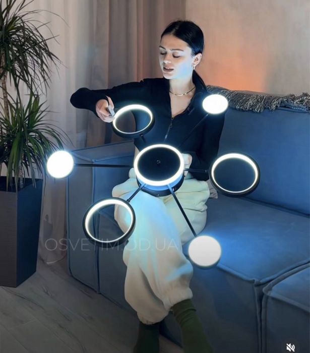 Люстра світлодіодна Victoria Lighting Sabina/PL6+1 55 Вт білий