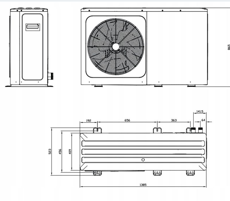 Pompa ciepła MIDEA 8,4 kW M-THERMAL ARCTIC MHC-V8WD2N7-E30 R290