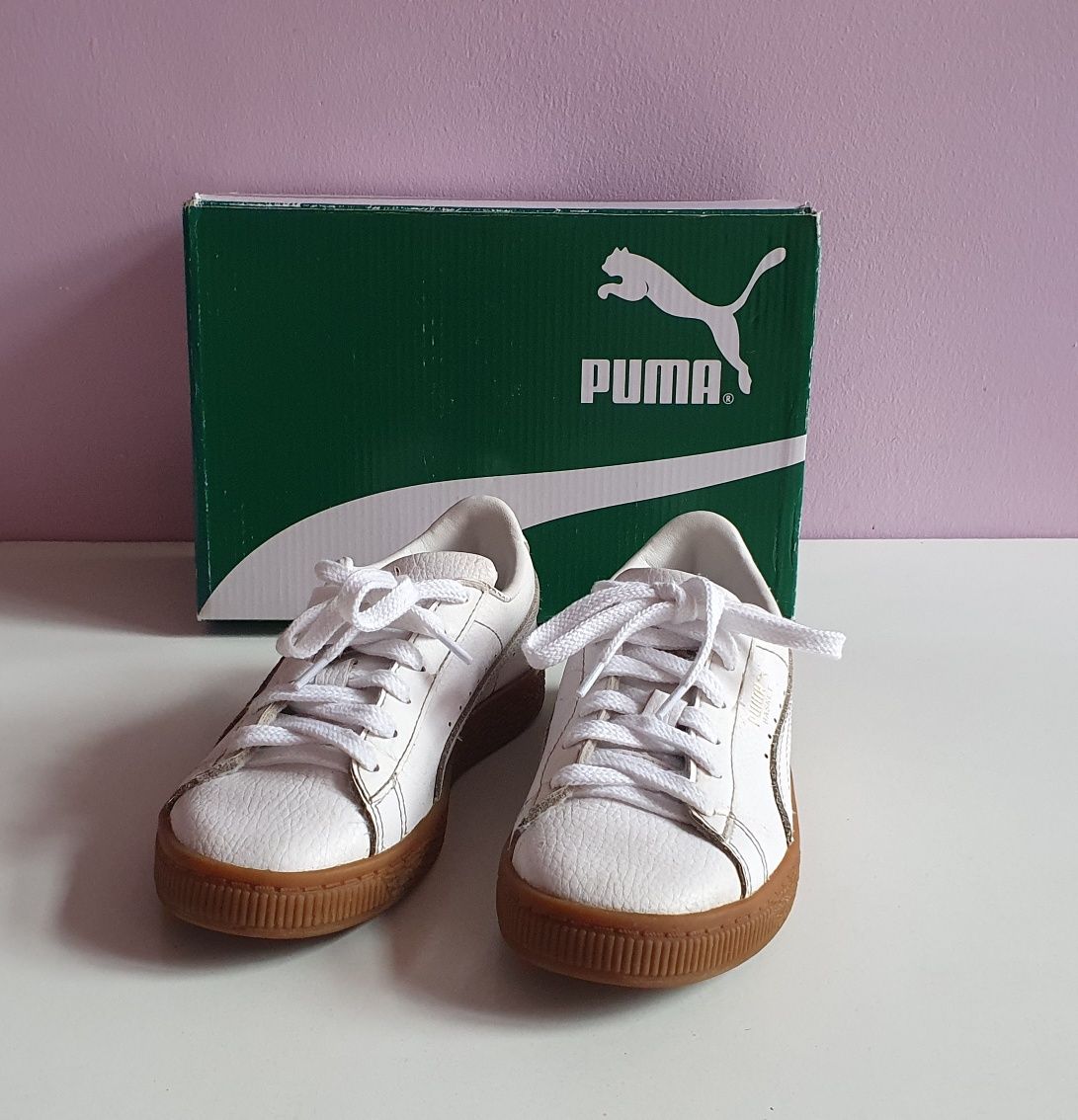 Buty Puma vintage - 31 - 18,5 cm - Basket Classic- białe - jak nowe