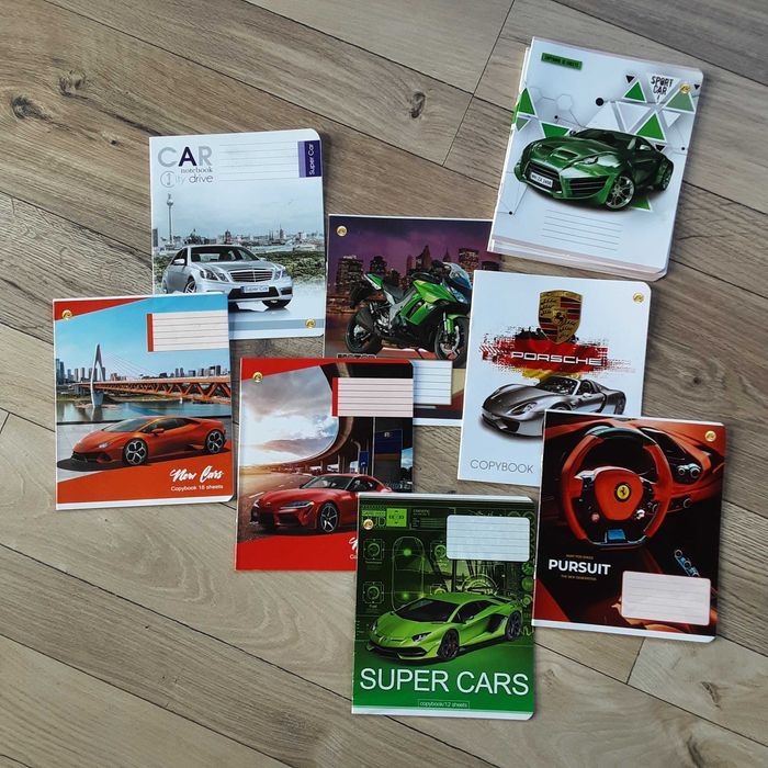 Набір зошитів учнівських в клітинку та лінію 12 аркушів